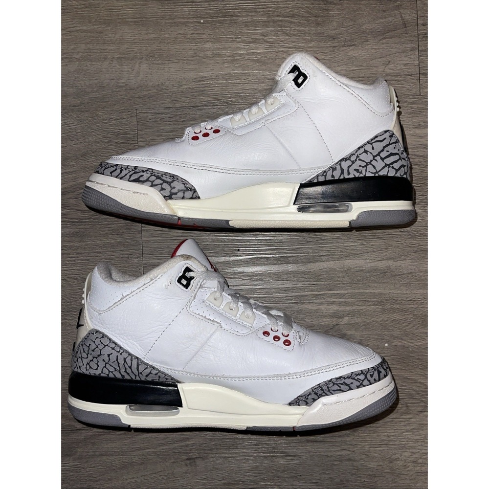 Size 5 (GS) - Jordan 3 Retro Mid White Cement Reimagined DM0967-100 - Picture 3 of 8